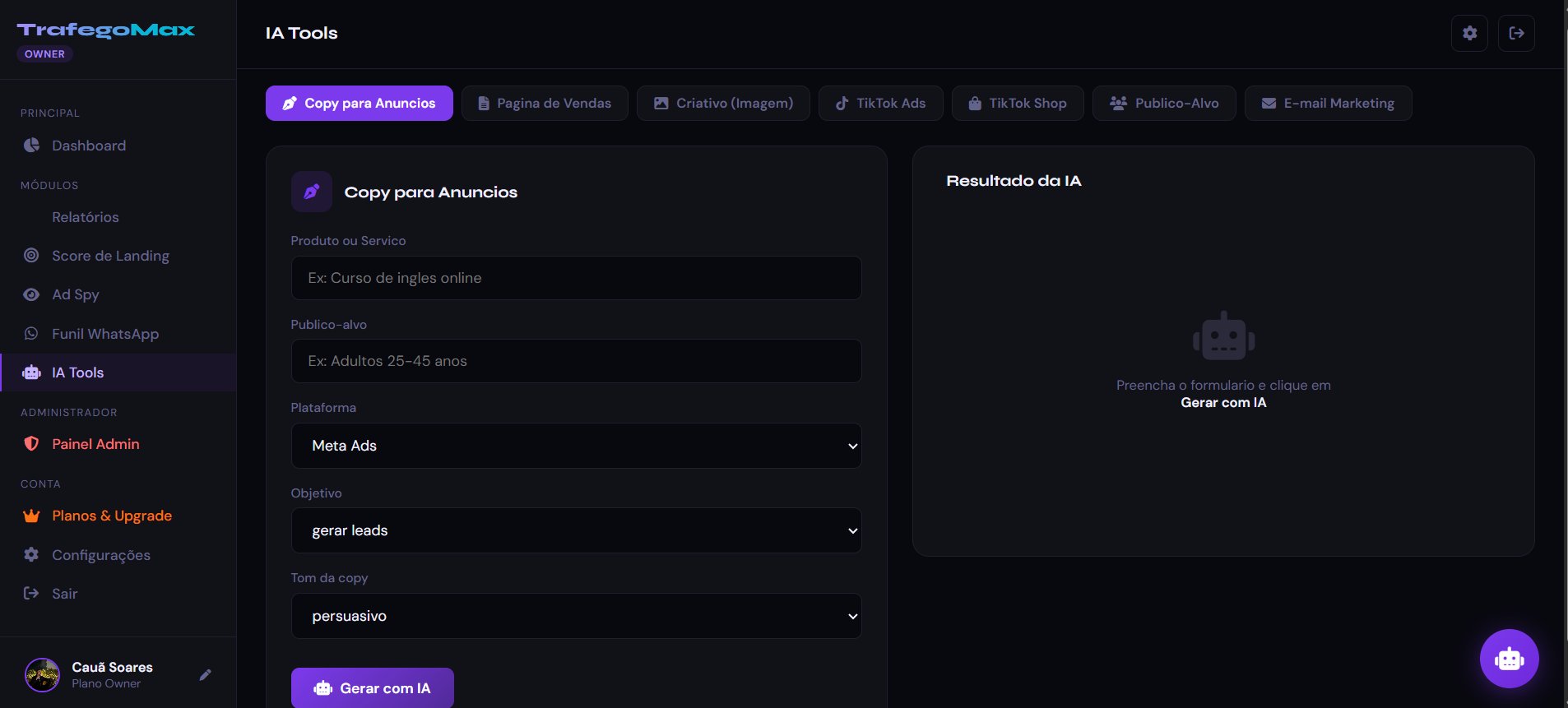 IA Tools TrafegoMax